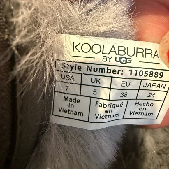Koolaburra Gray Fur-Trimmed Winter Boots - Picture 5 of 6